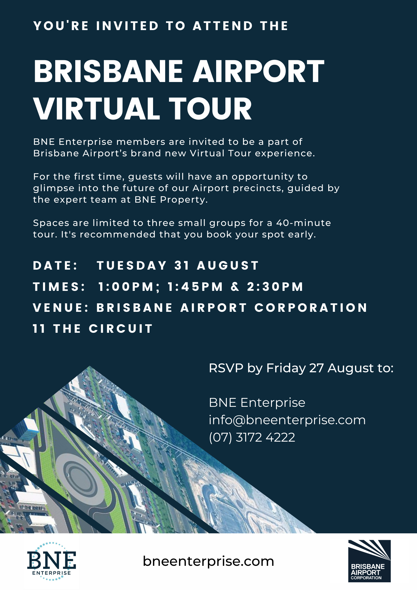 Brisbane Airport Virtual Tour Tuesday 31 August